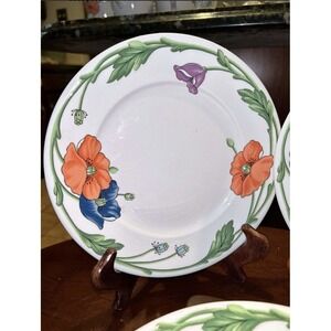 Villeroy & Boch Amapola 8-1/4"‎ Salad Plate Poppy Floral Spring Germany